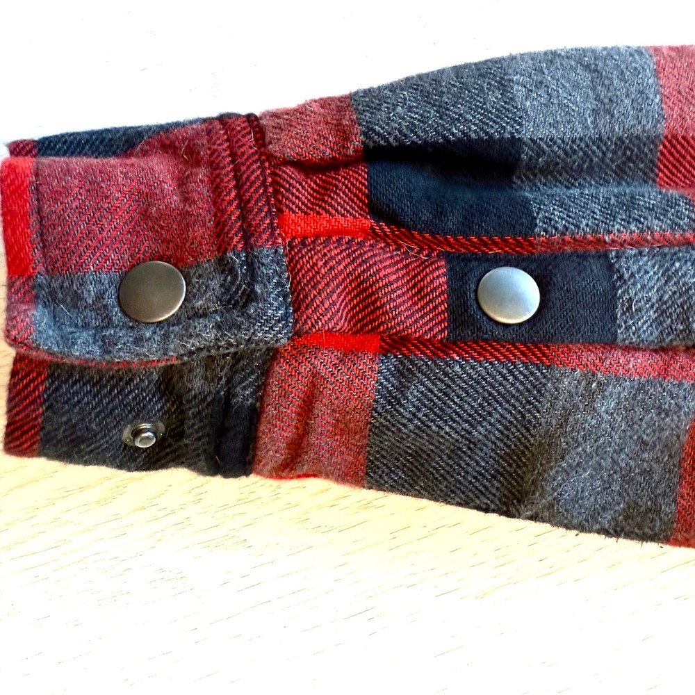 Duluth Trading Co Red Buffalo Plaid Quilted 100% Cotton Shacket WOMENS S, KID XL - Picture 10 of 10